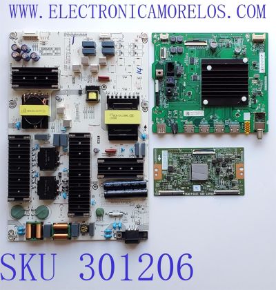 KIT DE TARJETAS PARA TV TOSHIBA 4K·UHD·HDR / MAIN 306666 / TD.MT9020.703 / 306667  / FUENTE  309070 / RSAG7.820.10689/ROH / T-CON 308271 / RSAG7.820.12014/ROH / 313063  / PANEL HD550Y3U72-TAL5KT\S0\GM\ROH / DISPLAY HV550QUB-E1D / MODELO 55M550KU 55M55U